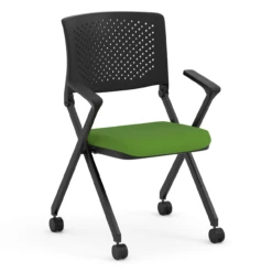 OfficeSource | Julep | Nesting Chair With Arms And Casters -COE DISTRIBUTING Shop 5494NSBLK 94SEAT9179GRN 42665.1661360975