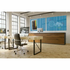Visionary Hierarchy Magnetic Glass Dry Erase Board - 45"W X 38"H -COE DISTRIBUTING Shop blt 83845hblu 12 35442.1641823080