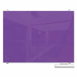 Visionary Hierarchy Magnetic Glass Dry Erase Board - 45"W X 38"H