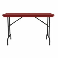 OfficeSource | Colorful Blow Mold Folding Tables | Fixed Height Blow Mold Table - 48" X 24" -COE DISTRIBUTING Shop cor r2448rd 02 97677.1668460370