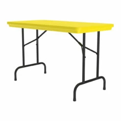 OfficeSource | Colorful Blow Mold Folding Tables | Fixed Height Blow Mold Table - 48" X 24" -COE DISTRIBUTING Shop cor r2448yl 07 91625.1668460370