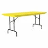 OfficeSource | Colorful Blow Mold Folding Tables | Fixed Height Blow Mold Table - 72" X 30" -COE DISTRIBUTING Shop cor r3072yl 01 68992.1668460357