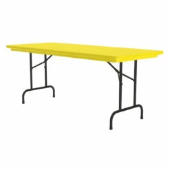 OfficeSource | Colorful Blow Mold Folding Tables | Fixed Height Blow Mold Table - 72" X 30" -COE DISTRIBUTING Shop cor r3072yl 07 39293.1668460357