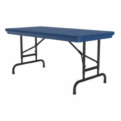 OfficeSource | Colorful Blow Mold Folding Tables | Adjustable Height Blow Mold Table - 48" X 24" 17 OfficeSource | Colorful Blow Mold Folding Tables | Adjustable Height Blow Mold Table - 48" X 24" -COE DISTRIBUTING Shop cor ra2448bl 07 62210.1668460340