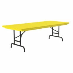OfficeSource | Colorful Blow Mold Folding Tables | Adjustable Height Blow Mold Table - 60" X 30"