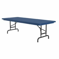 OfficeSource | Colorful Blow Mold Folding Tables | Adjustable Height Blow Mold Table - 72" X 30" -COE DISTRIBUTING Shop cor ra3072bl 07 45147.1668460350