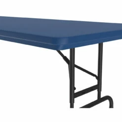 OfficeSource | Colorful Blow Mold Folding Tables | Adjustable Height Blow Mold Table - 72" X 30" -COE DISTRIBUTING Shop cor ra3072bl 10 17209.1668460350
