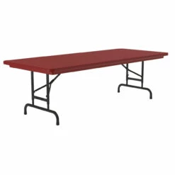 OfficeSource | Colorful Blow Mold Folding Tables | Adjustable Height Blow Mold Table - 72" X 30"