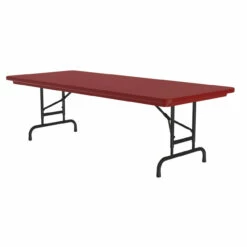 OfficeSource | Colorful Blow Mold Folding Tables | Adjustable Height Blow Mold Table - 72" X 30" -COE DISTRIBUTING Shop cor ra3072rd 07 26421.1675963128