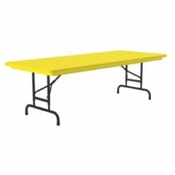 OfficeSource | Colorful Blow Mold Folding Tables | Adjustable Height Blow Mold Table - 72" X 30" -COE DISTRIBUTING Shop cor ra3072yl 01 03671.1668460350