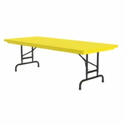 OfficeSource | Colorful Blow Mold Folding Tables | Adjustable Height Blow Mold Table - 72" X 30" -COE DISTRIBUTING Shop cor ra3072yl 07 17699.1668460350