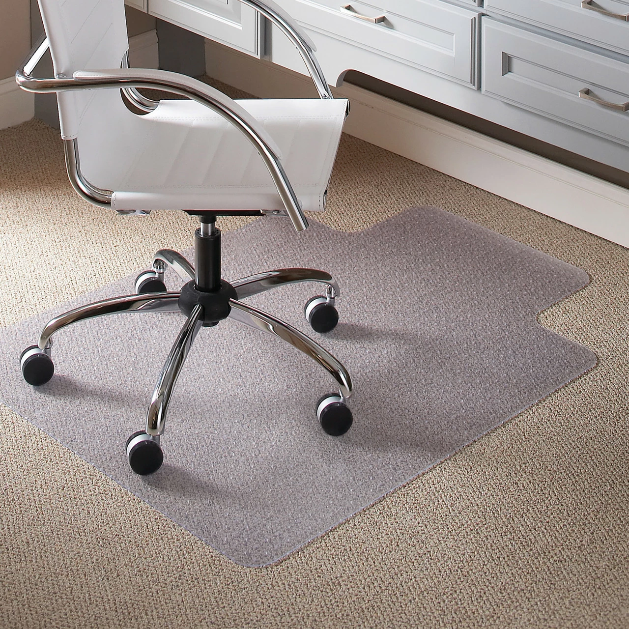 OfficeSource By ES Robbins Everlife Chair Mat For Low Pile Carpet, 36" X 48" With Lip, Clear 4 OfficeSource By ES Robbins Everlife Chair Mat For Low Pile Carpet, 36" X 48" With Lip, Clear - Image 2
