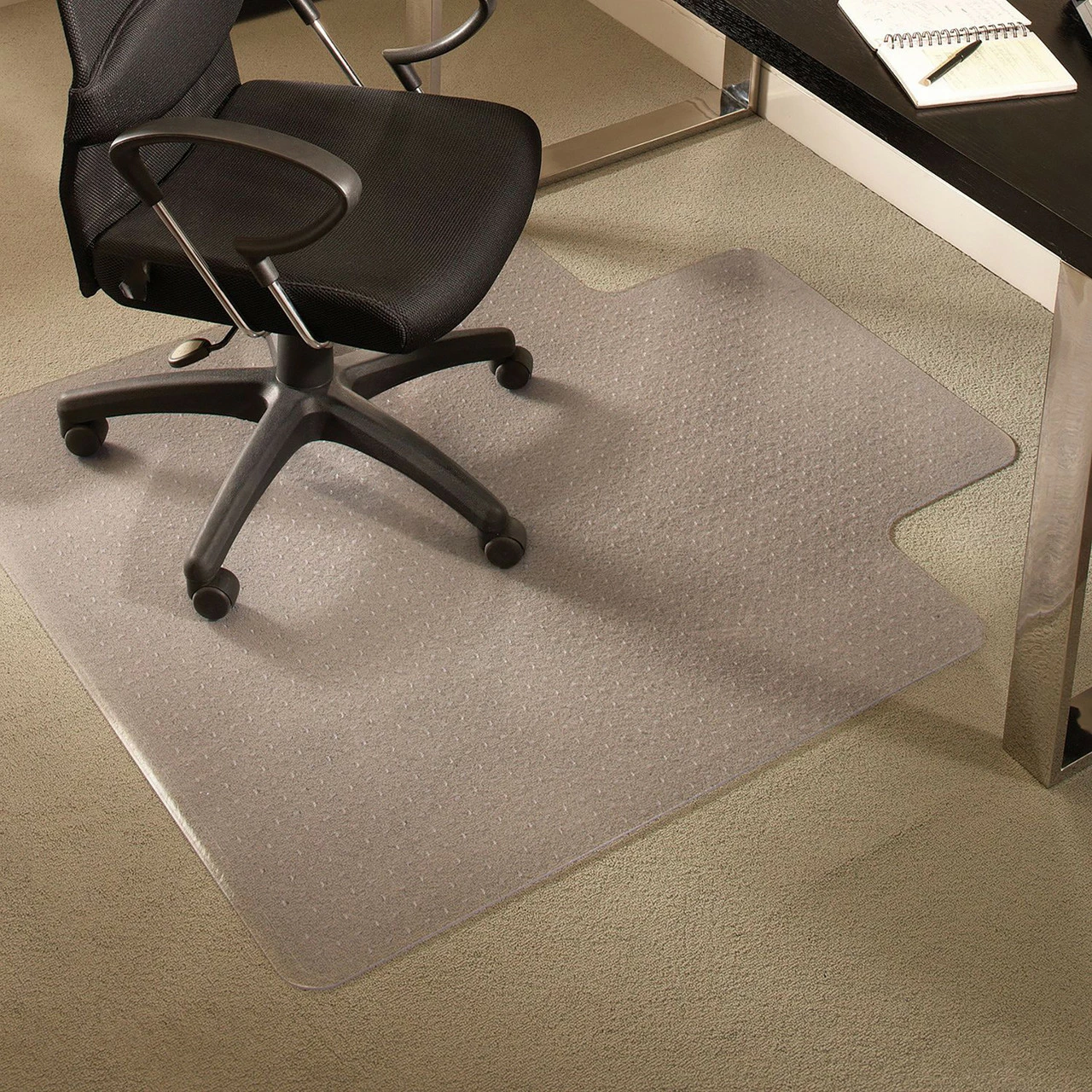 OfficeSource By ES Robbins Everlife Chair Mat For Medium Pile Carpet, 36" X 48" With Lip, Clear 3 OfficeSource By ES Robbins Everlife Chair Mat For Medium Pile Carpet, 36" X 48" With Lip, Clear