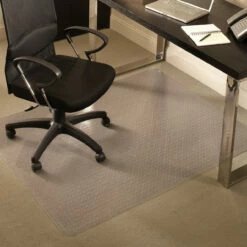 OfficeSource By ES Robbins Everlife Chair Mat For Medium Pile Carpet, 46" X 60" Rectangle, Clear