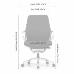 OfficeSource | Veneto | Executive Mid-Back Chair With Polished Aluminum Frame -COE DISTRIBUTING Shop fsf 301hl 10 53508.1687269325