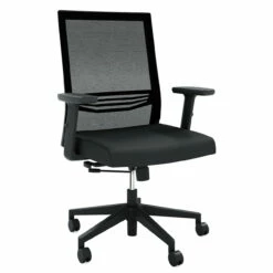 OfficeSource | Oslo | Mid-Back Mesh Task Chair With Adjustable Arms