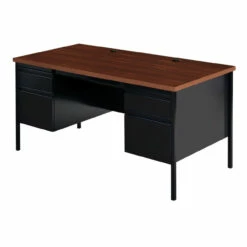 OfficeSource | Raleigh Collection | Double Pedestal Desk - 60" X 30" -COE DISTRIBUTING Shop hir osdp6030bw 07 80440.1641822595