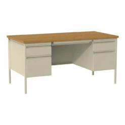 OfficeSource | Raleigh Collection | Double Pedestal Desk - 60" X 30"