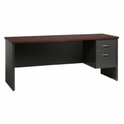 OfficeSource Bedford Collection Single Pedestal Credenza - 72"W X 24"D