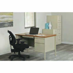 OfficeSource Raleigh Collection Right Hand, Single Pedestal Desk - 48"W X 30"D -COE DISTRIBUTING Shop hir ossp4830po 12 1 69818.1643820264