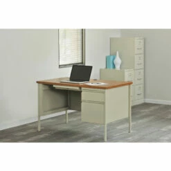 OfficeSource Raleigh Collection Right Hand, Single Pedestal Desk - 48"W X 30"D -COE DISTRIBUTING Shop hir ossp4830po 12 48952.1641822675