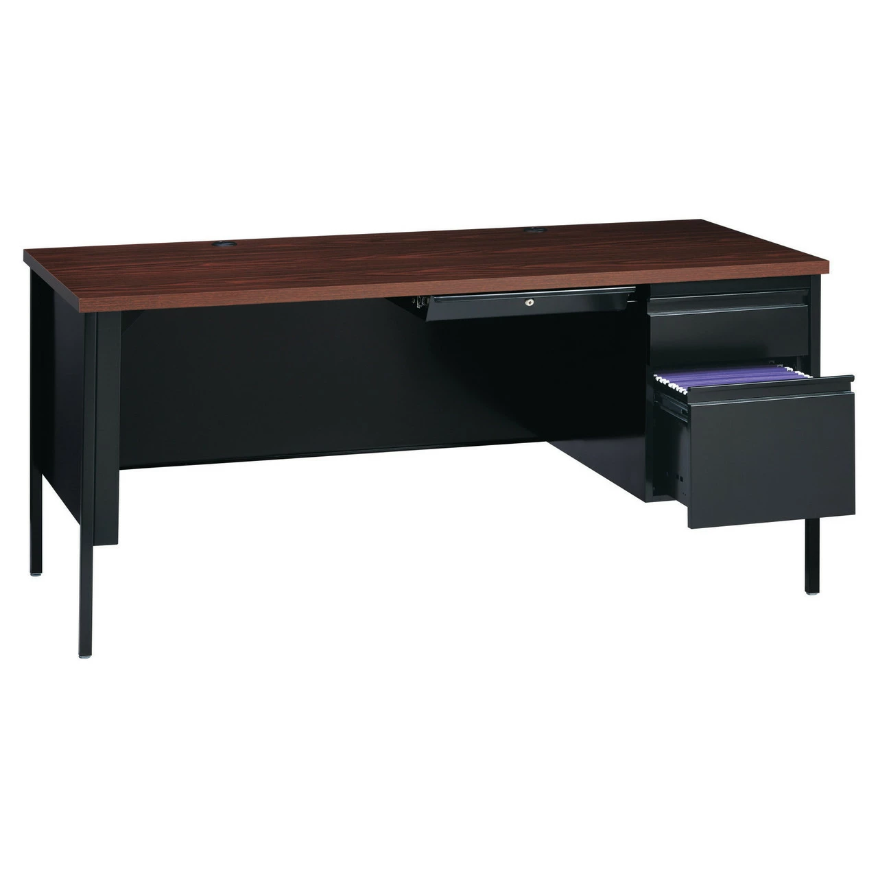 OfficeSource Raleigh Collection Right Hand, Single Pedestal Desk - 66"W X 30"D 13 OfficeSource Raleigh Collection Right Hand, Single Pedestal Desk - 66"W X 30"D - Image 11