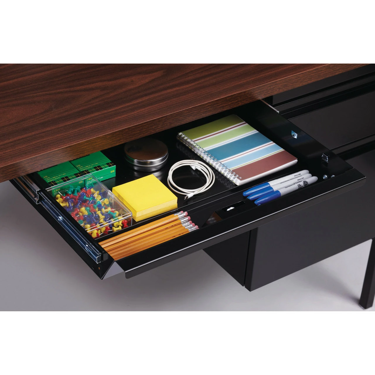 OfficeSource Raleigh Collection Right Hand, Single Pedestal Desk - 66"W X 30"D 19 OfficeSource Raleigh Collection Right Hand, Single Pedestal Desk - 66"W X 30"D - Image 17