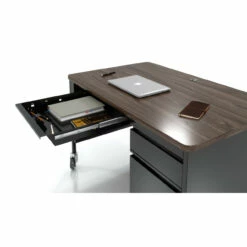OfficeSource Whitley Collection Right Hand, Single Pedestal Desk With T-Mold Top - 48"W X 30"D -COE DISTRIBUTING Shop hir ostsm4830bw 11 1 66676.1641822786