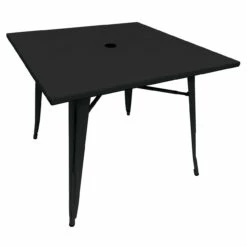 OfficeSource | In-Or-Out | Indoor/Outdoor Distressed Dining Table With Umbrella Hole -COE DISTRIBUTING Shop hol 10in1tabbk 01 05308.1655503774