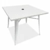 OfficeSource | In-Or-Out | Indoor/Outdoor Distressed Dining Table With Umbrella Hole -COE DISTRIBUTING Shop hol 10in1tabwh 01 27694.1655503774