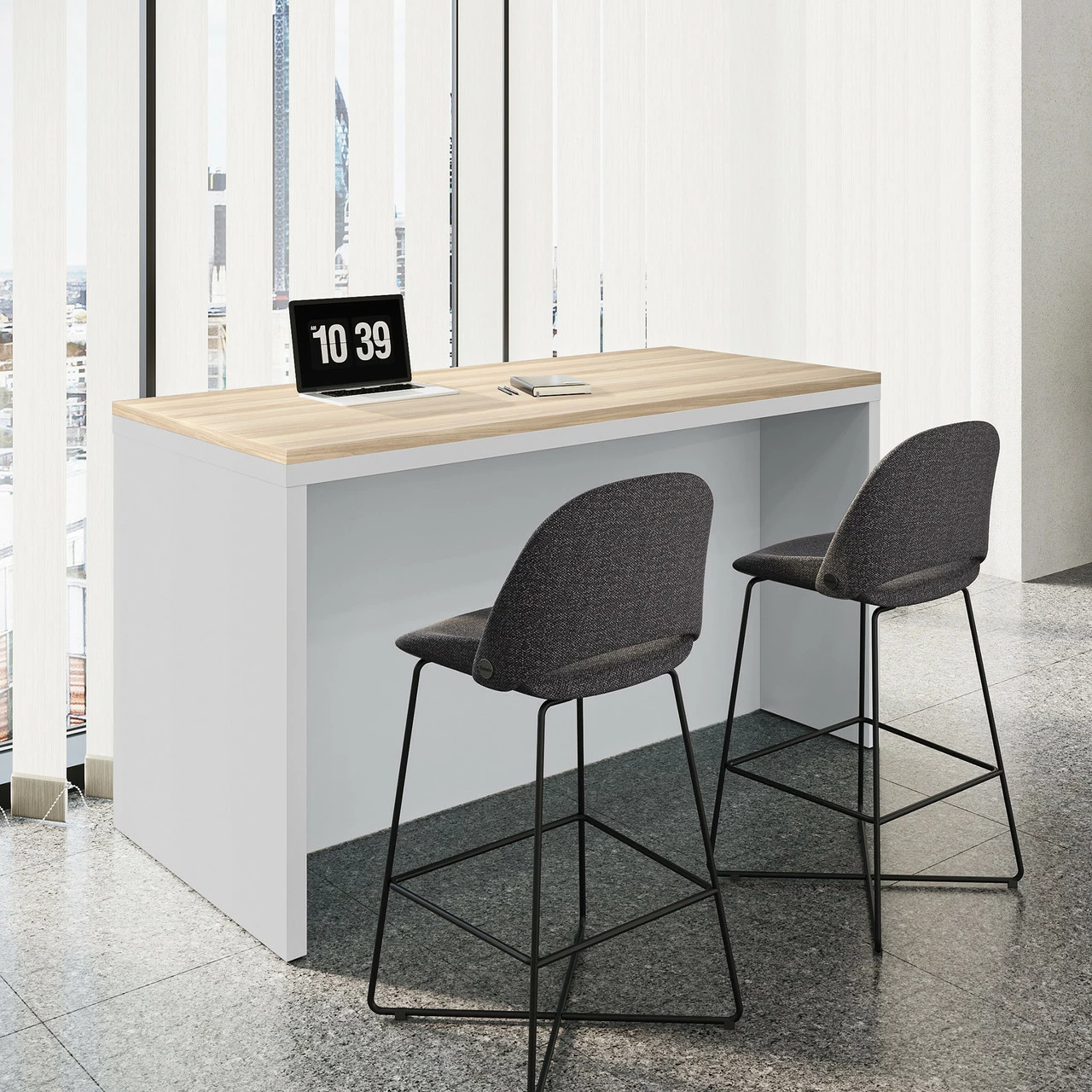 OfficeSource Sofia Standing Height Collaboration Table - 42"H 6 OfficeSource Sofia Standing Height Collaboration Table - 42"H - Image 4