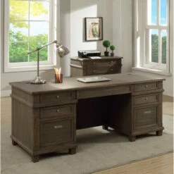 OfficeSource | Monroe | Double Pedestal Desk -COE DISTRIBUTING Shop maf imca680gr 12 44094.1643754751