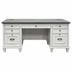 OfficeSource Refined Collection Double Pedestal Desk -COE DISTRIBUTING Shop maf imhf680w 08 78007.1644001985