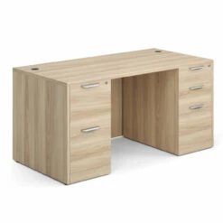 OfficeSource OS Laminate Collection Double Full Pedestal Desk - 60" X 30" -COE DISTRIBUTING Shop mpp dblfdpl103ae 01 71795.1685890947