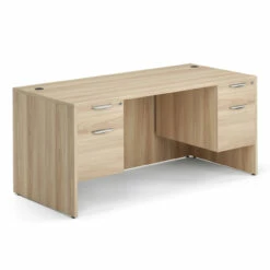 OfficeSource OS Laminate Collection Double 3/4 Pedestal Desk - 66" X 30" -COE DISTRIBUTING Shop mpp dblhdpl102ae 01 05126.1685891200