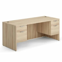OfficeSource OS Laminate Collection Double 3/4 Pedestal Desk - 71" X 30" -COE DISTRIBUTING Shop mpp dblhdpl105ae 01 77182.1685891274