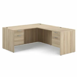 OfficeSource OS Laminate Collection Double 3/4 Pedestal "L" Desk - 66" X 30" -COE DISTRIBUTING Shop mpp dblhlpl102ae 01 05813.1685891348