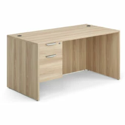 OfficeSource OS Laminate Collection Single 3/4 Pedestal Desk - 60" X 30" -COE DISTRIBUTING Shop mpp sglhdpl103ae 01 36818.1685897421
