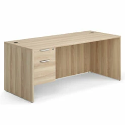 OfficeSource OS Laminate Collection Single 3/4 Pedestal Desk - 71" X 30" -COE DISTRIBUTING Shop mpp sglhdpl105ae 01 16803.1685897486