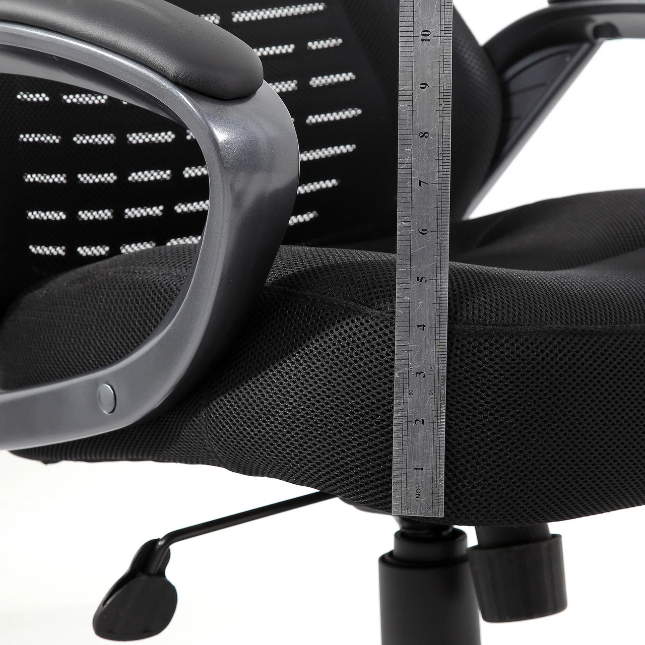 OfficeSource Lattice Collection Ribbed, High Back Mesh Task Chair With Fabric Seat 9 OfficeSource Lattice Collection Ribbed, High Back Mesh Task Chair With Fabric Seat - Image 7