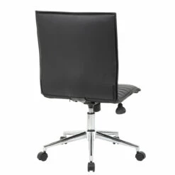OfficeSource | Ridge | Executive Mid Back Armless, Ribbed Back Task Chair W/Chrome Base -COE DISTRIBUTING Shop nor 05rg2qmavbk 03 00689.1666737477