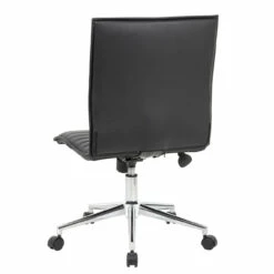 OfficeSource | Ridge | Executive Mid Back Armless, Ribbed Back Task Chair W/Chrome Base -COE DISTRIBUTING Shop nor 05rg2qmavbk 05 59859.1666737477