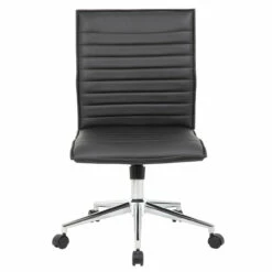 OfficeSource | Ridge | Executive Mid Back Armless, Ribbed Back Task Chair W/Chrome Base -COE DISTRIBUTING Shop nor 05rg2qmavbk 08 08955.1666737477