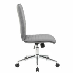 OfficeSource | Ridge | Executive Mid Back Armless, Ribbed Back Task Chair W/Chrome Base -COE DISTRIBUTING Shop nor 05rg2qmavgr 02 97989.1666737477