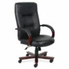 OfficeSource Spencer Collection Executive High Back Swivel Tilt With Mahogany Frame -COE DISTRIBUTING Shop nor 1265vbk 01 27838.1641822947