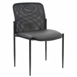 OfficeSource | Crossway | Armless Side Chair With Black Frame - Vinyl