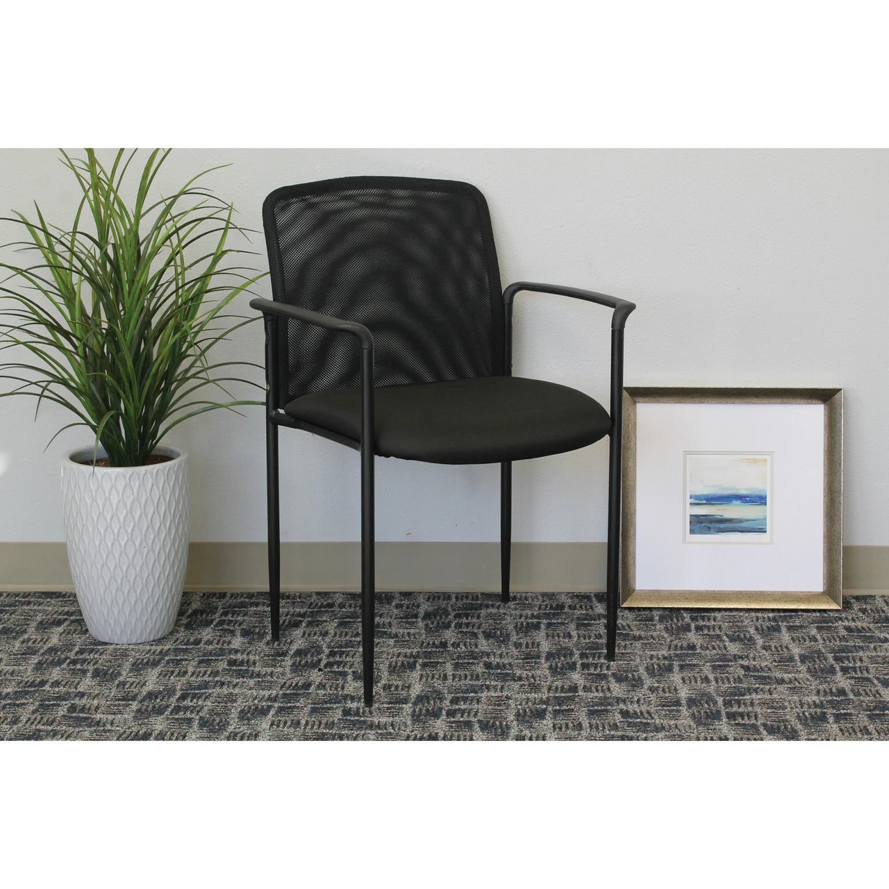 OfficeSource | Crossway | Side Chair With Black Frame - Fabric 7 OfficeSource | Crossway | Side Chair With Black Frame - Fabric - Image 5