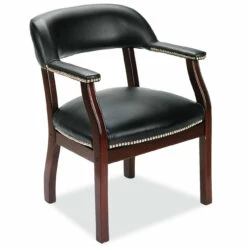 OfficeSource | Lancaster | Guest Chair With Mahogany Frame - 26"D -COE DISTRIBUTING Shop nor 271vbk 01 48491.1660607371
