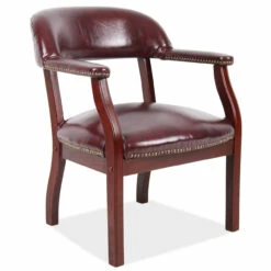OfficeSource | Lancaster | Guest Chair With Mahogany Frame - 26"D