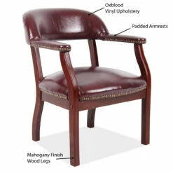OfficeSource | Lancaster | Guest Chair With Mahogany Frame - 26"D -COE DISTRIBUTING Shop nor 271vox 09 56392.1660607371